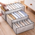 thumbnail image 6 of Kaireo Clothes Drawer Organizer 7 Grids, Small Mesh Storage Box for Underwear Socks Ties, Breathable Washable Closet Organizer for Dresser Wardrobe – Grey, 6 of 9