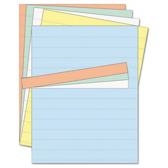 Mastervision FM1614 Data Card Replacement Sheet 8 .5 x 11 Sheets Assorted 10-PK