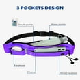 thumbnail image 6 of WATERFLY Unisex Adjustable Non-Slip Jogging Exercise Fitness Nylon Running Waist Belt,Purple, 6 of 7