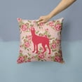 thumbnail image 2 of Great Dane Shabby Chic Pink Roses  Fabric Decorative Pillow, 2 of 4