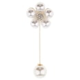 thumbnail image 2 of KLKCMS Flower Imitation Pearl Rhinestone Brooch Stick Collar Lapel Boutonniere Pin, 2 of 9