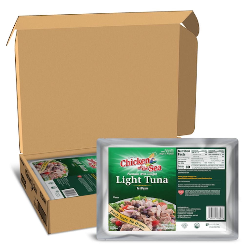 Chicken of the Sea Wild Caught Light Tuna in Water Packet 43 oz