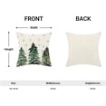 thumbnail image 5 of Christmas Pillow Covers 18x18 Inch Set of 2 Sage Green Christmas Trees Snowflakes Throw Pillowscase,Xmas Holiday Outdoor Decorative Farmhouse Winter Decor Cushion Covers for Home Sofa Bed, 5 of 7