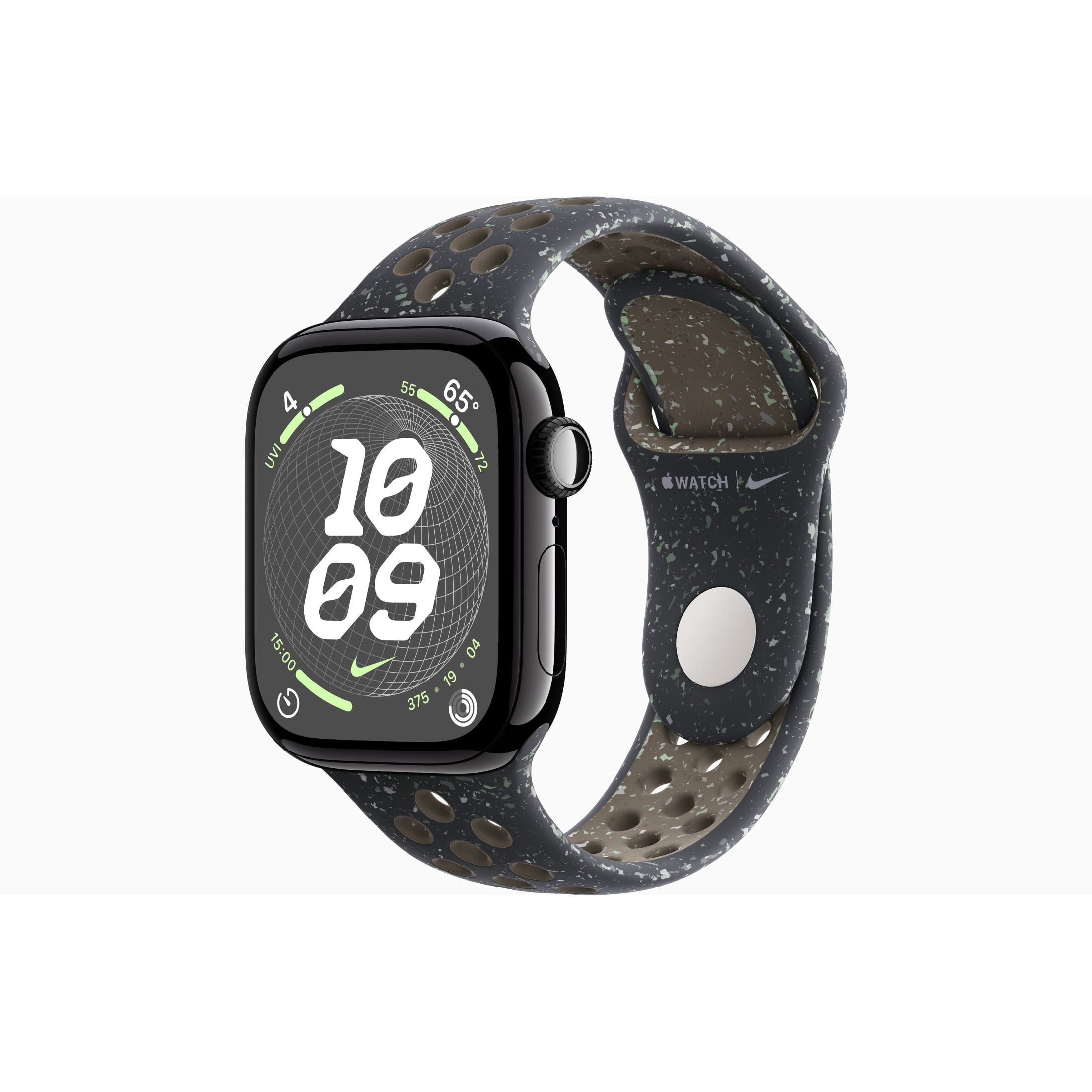 Restored Apple Watch Series 10 GPS 46MM Jet Black Aluminium Case with Midnight Sky Nike Sport Band (Refurbished)
