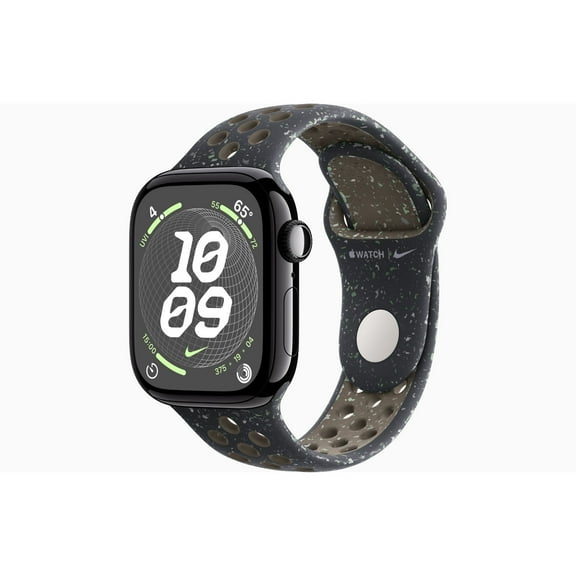 Restored Apple Watch Series 10 GPS 46MM Jet Black Aluminium Case with Midnight Sky Nike Sport Band (Refurbished)