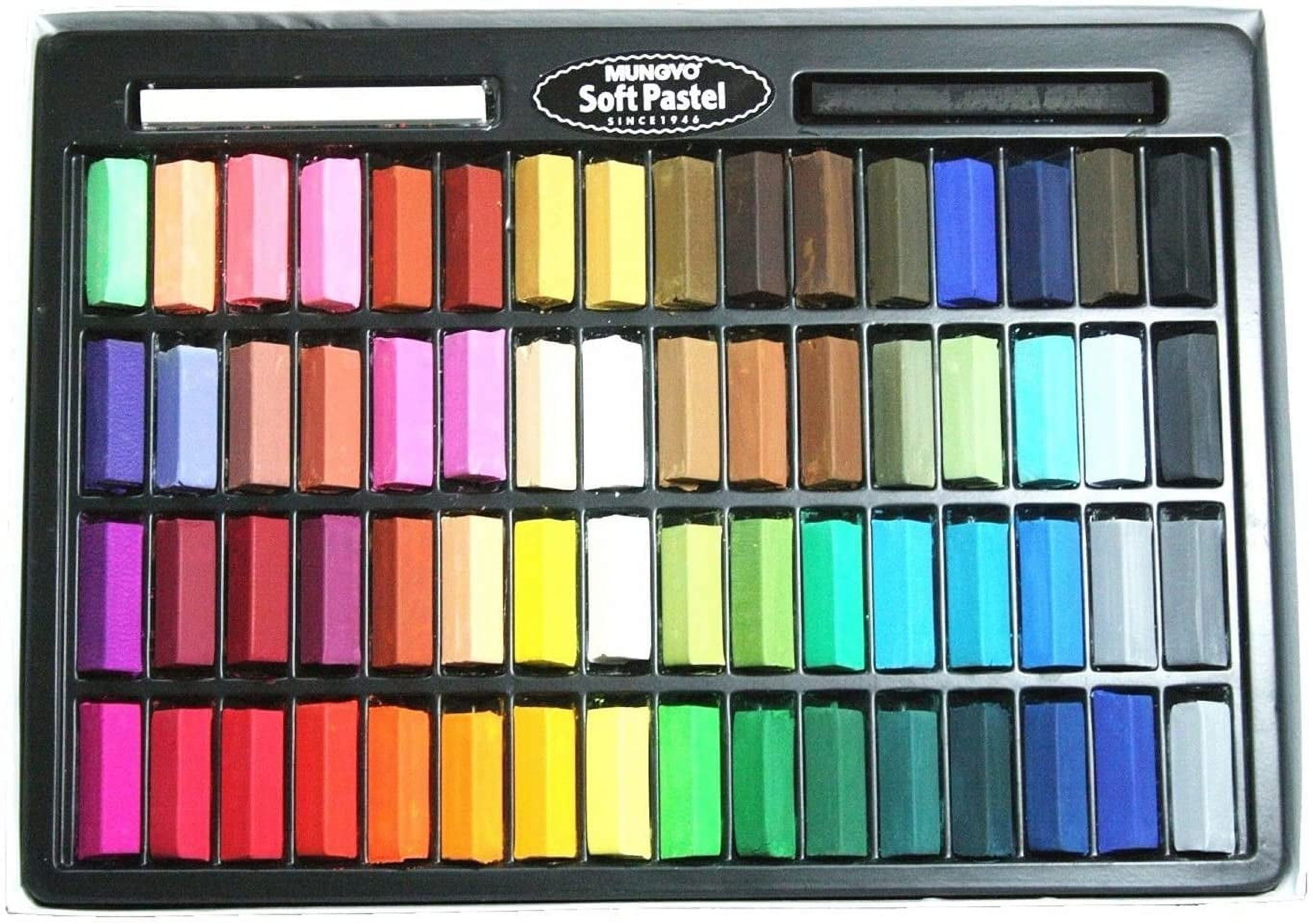 VIOLETTO Soft Chalk Pastels Set Art Supplies for Artist, Kids, Adult,  64Colors + 2Sticks, Colored Chalk Non Toxic Dry Square Pastel for Painting,  Hair Chalk Pastels 