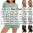 thumbnail image 3 of Weiqire Womens Pajamas, Waffle Knit Lounge Set 2 Piece Outfits Loungewear Sweatsuit with Pockets, 3 of 4