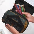 thumbnail image 6 of Sikiie Rustic Cabin Autumn Forest Print Flip Double-layer Pencil Case, All-purpose Stationery Bag for Study and Office, Zipper Design, Unisex, 6 of 7