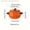 Brown, variant on 1 set ceramic pumpkin deep dish with lid set, large capacity casserole Halloween pumpkin creative dish 50oz