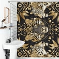 thumbnail image 4 of Leopard Print Cloth Fabric Bathroom Decor Set with Hooks, 4 of 7