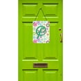 thumbnail image 2 of Letter F Flowers Pink Teal Green Initial Wall or Door Hanging Prints, 2 of 2