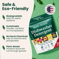 thumbnail image 4 of Dishwasher Detergent Powder | Natural Dish Detergent, Dishwasher Soap | Plastic Free, Plant-Based, Clean, Heavy Duty Hard Water Stain & Grease Remover | Fragrance Free | 12.5 oz (Pack of 1), 4 of 4
