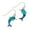 Blue, variant on Women's Abalone Dolphin Earrings