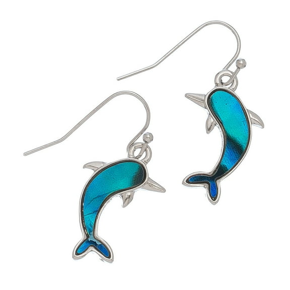 Elsie & Zoey Women's Abalone Dolphin Earrings