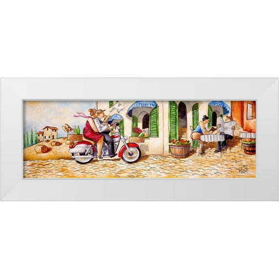 West, Ronald 24x11 White Modern Wood Framed Museum Art Print Titled - Day Off