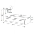 thumbnail image 2 of Your Zone Easy to Assemble Storage Bed with Bookcase Headboard, Twin, Bourbon Finish, 2 of 12