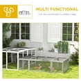thumbnail image 5 of PetFurnishn Large Wooden Rabbit Hutch Bunny Hutch Small Animal Habitat Enclosure Outdoor Run and Lockable Doors, Gray, 5 of 9