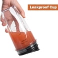 thumbnail image 2 of Vaso de licuadora de repuesto con tapa (paquete de 2) vasos de 24 onzas para Ninja Auto iQ BL480 BL482 BL642 BL682 BL450 BN401 BN751 BN801 Foodi SS351 SS151 SS401 Ninja Blender Auto iQ Blade, 2 of 6