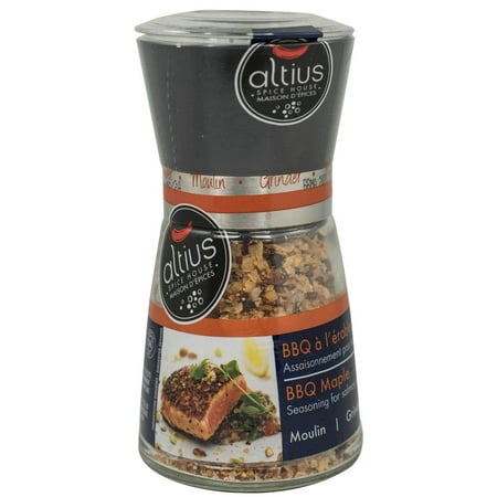 Altius  BBQ Maple Seasoning for Salmon & Trout, Convenient and Easy to Use Re-Fillable Grinder 4.06 oz x (Best Way To Bbq Trout)