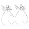 thumbnail image 6 of OATIPHO Clear Glass Vase Angel Shaped for Home Decoration Transparent Creative Ornament, 6 of 8