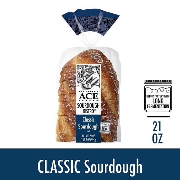 ACE Bakery® Sourdough Bread Loaf, Pre-Sliced, Regular, Shelf-Stable, 21oz, 1 Count