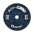 thumbnail image 5 of EONFITOmni Olympic Bumper Weight Plates Low-Bounce Rubber Plates Set 160lb Color Fleck 2 inch for Weight Lifting & Strength Training Home Gym, 5 of 9