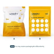 wisedry 5 Gram [60 Packs] Silica Gel Packets Rechargeable Desiccant Pouches with Color Indicating Beads Reusable Moisture Absorbers Bags for Gun Safes Closet Tools Storage Food Grade