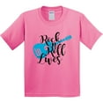 thumbnail image 3 of Inktastic Rock and Roll Lives with Blue Guitar Youth T-Shirt, 3 of 5