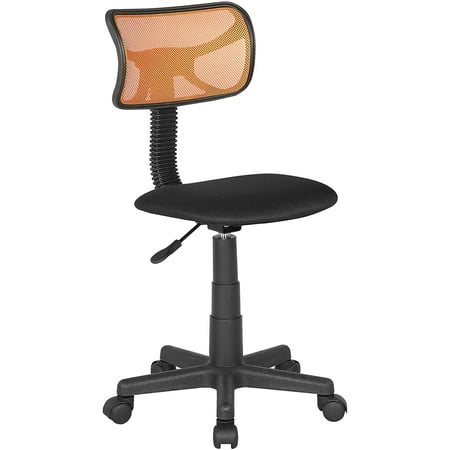 UPC: 0715050809441 | JJS Kids Mesh Rolling Desk Chair  Small Swivel Office Computer Chair for Teens  Low-Back Adjustable Upholstered Student Task Chair  Orange