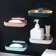 thumbnail image 4 of Elegante jabonera de pared de 2 niveles para guardar y organizar el baño, 4 of 8