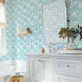 thumbnail image 3 of Brewster Surfside Aqua Shells Wallpaper, 3 of 4