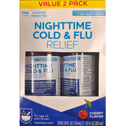 Rite AID Nighttime Cold and Flu Relief Pain Reliever and Fever Suppressant 2 Pack (24 FL OZ)