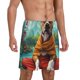 thumbnail image 2 of Balery Meditating French Bulldog Pantalones cortos de pijama de punto de algodón para hombre con cinturilla y bolsillos-4X-Large, 2 of 6