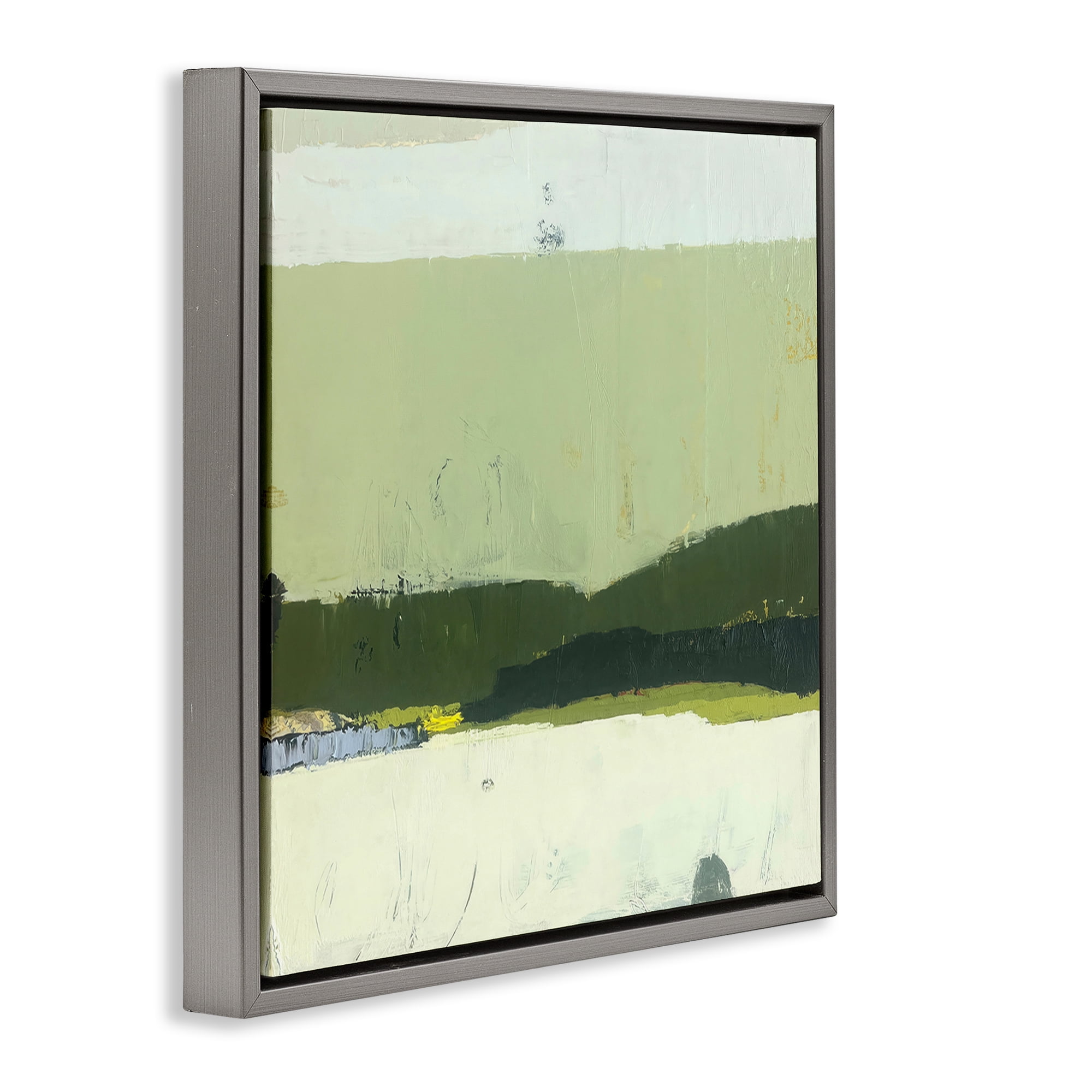 Stupell Industries Bloom Serene Layered Landscape Gray Framed Floater Canvas Wall Art, design by Julia Foug