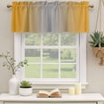 thumbnail image 2 of Orange Grey Ombre Curtain Valances for Windows, Kitchen Valance Window Treatments Panel 2 Pack, Gradient Contemporary Abstract Art Rod Pocket Short Curtains for Bathroom Bedroom 42 x 12 Inch, 2 of 8