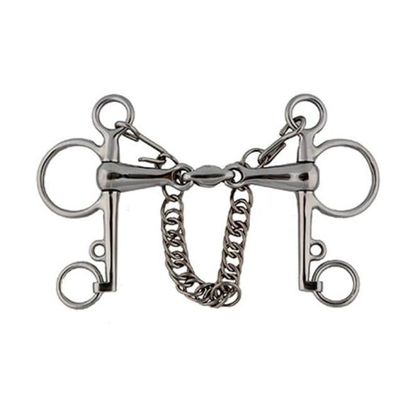 Jacks 20143-5 Stainless Steel Elliptical Link Pelham Bit - 5 in.