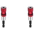 thumbnail image 2 of Wisewang Bit Holder 6.35mm Screwdriver Extension Rod Bar Quick Change Repair Fixing Socket Extender Drill Adapter with Driver Red 2Set, 2 of 6
