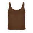 thumbnail image 6 of Timegard Tank Top for Women Scoop Neck Slim Fitted Comfy Summer Casual Athletic Top Camis with Bras, 6 of 6