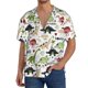 thumbnail image 1 of Fotbe Dinosaur Camisa Estampada de Manga Corta para Hombre, Casual de Verano, Estilo Playero, Sin Arrugas-Large, 1 of 5