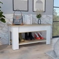 thumbnail image 3 of TUHOME Austin Storage Table Engineered Wood Entryway Benches in  Multi-color, 3 of 10