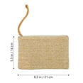 thumbnail image 2 of NUOLUX 1pc Straw Zipper Clutch Bag Wristlet Handbag Summer Beach Purse for Women, 2 of 6
