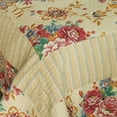 thumbnail image 4 of Girl Memories - 100 Percent Cotton  3 Pieces Vermicelli-Quilted Patchwork Quilt Set  Full & Queen Size - Beige, 4 of 4