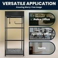 thumbnail image 5 of Police Gear Rack, Matte Black Carbon Steel, 43.3" Vertical Frame, Body Armor Storage Stand, 280lbs Heavy-Duty Capacity, Police Stations, Security Facilities, 5 of 7