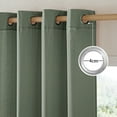 thumbnail image 7 of NICETOWN Linen Curtains 90 inches Long, Grommet Thick Linen Blend Drape Farmhouse Light Filtering Privacy Protection Window Treatment for Bedroom Living Room, Lichen, 55"x90", 2 Panels, 7 of 7