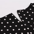 thumbnail image 6 of XFLWAM Women's 1950s Retro Rockabilly Crew Neck Short Sleeve Dress Polka Dot Vintage Cocktail Party Swing Dress Black XXL, 6 of 6