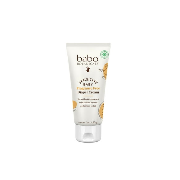 Crema para pañales Babo Botanicals Sensitive Baby sin fragancia