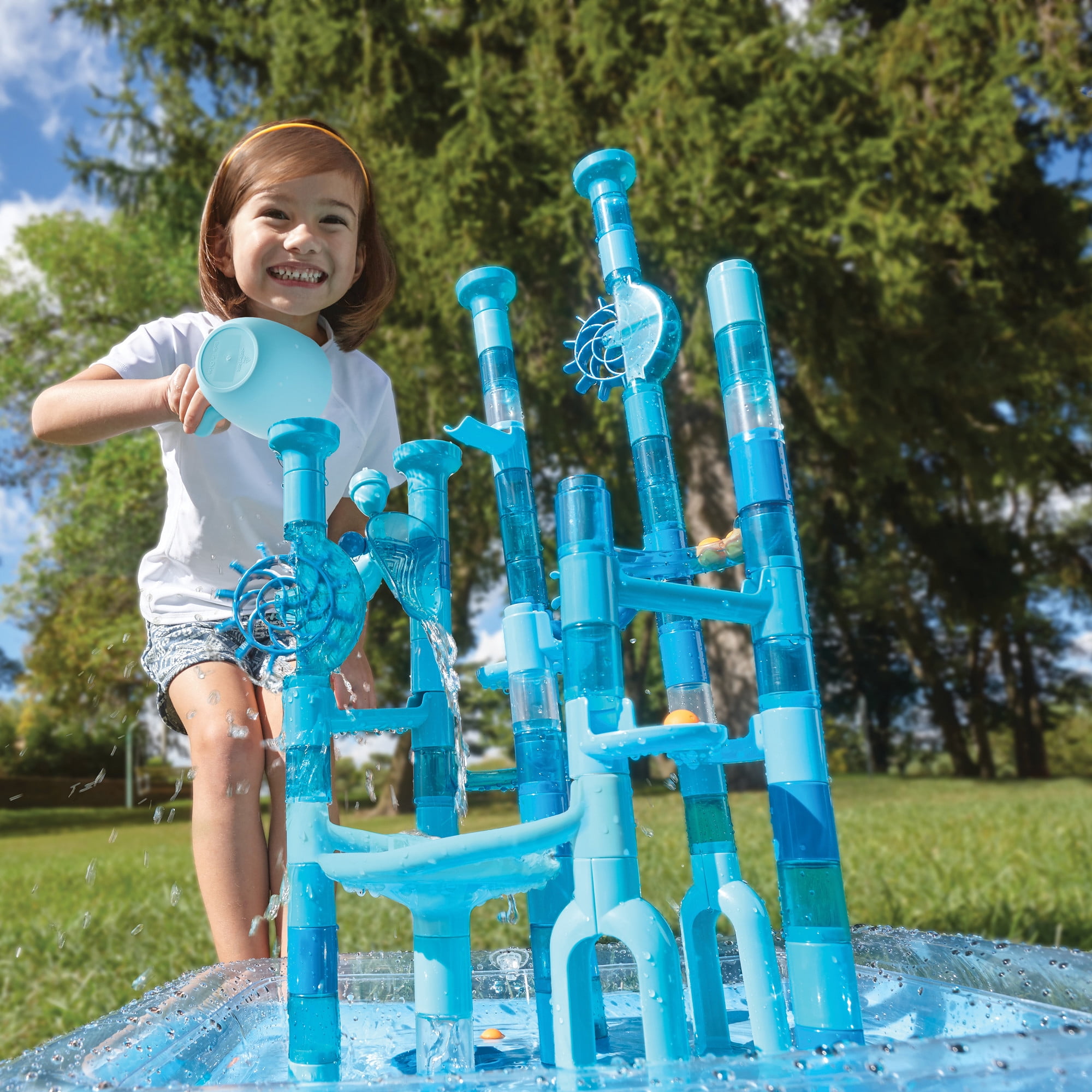 Summer Water Toys Assemble Tracks Marble Run Race Maze Suction Cup