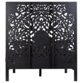 thumbnail image 3 of Bali Hand Carved Floral Queen Bed - Black, 3 of 11