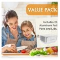 Aluminum Pans Trays With Aluminum Lids 20 Pack 3 Liter 9"x13" Inch