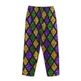 thumbnail image 5 of Sigee Mardi Gras Shiny Green Purple Print Women's Soft Pajama Pants - Breathable and Comfortable Lounge Sleep Bottoms with Elastic Waistband and Pockets-XX-Large, 5 of 9